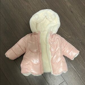 Reversible teddy bear coat 6M